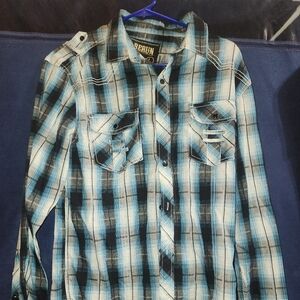 RERUN button up shirt